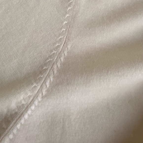 Talbots Cream Merino Wool Ruffle Cardigan Sweater - Picture 12 of 13